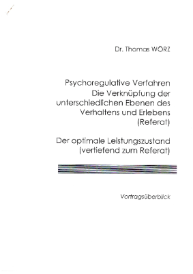 Buch Psychoreg Verfahren Thomas WÖRZ
